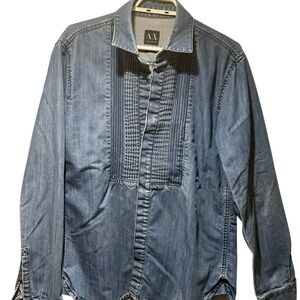 A/X Armani Exchange Denim Blue Shirt Jacket